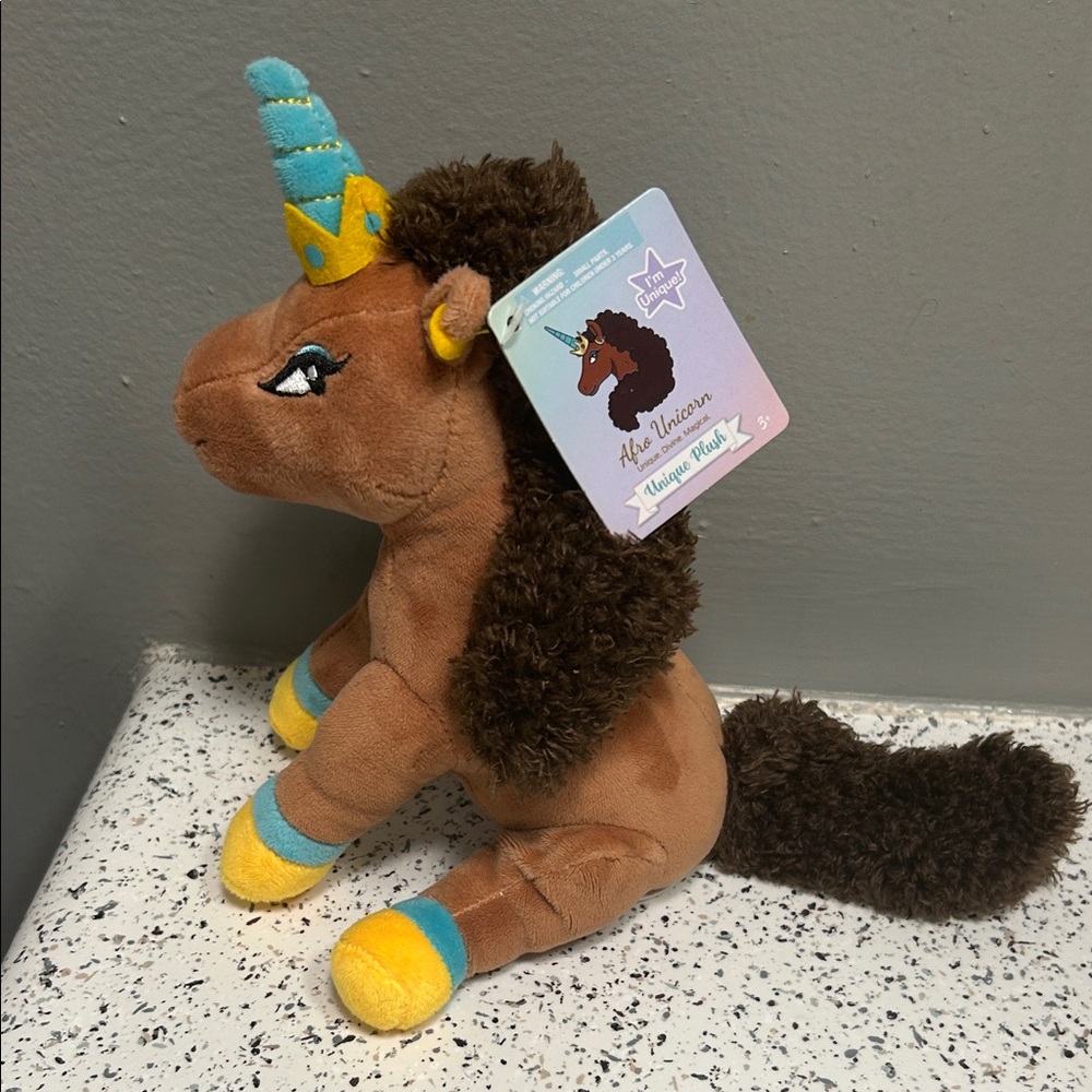 Magical Brown and Yellow Unicorn Plush